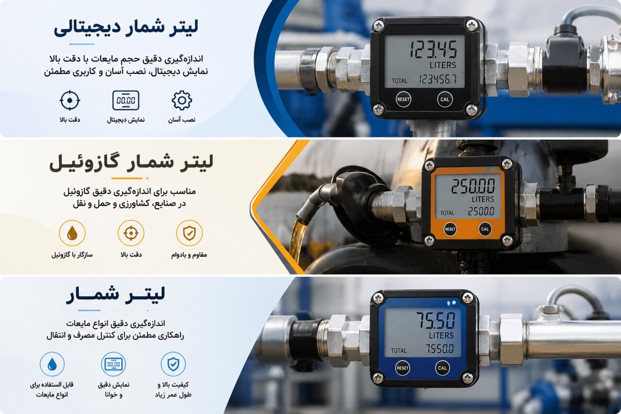 راهنمای جامع انتخاب و خرید لیتر شمار دقیق