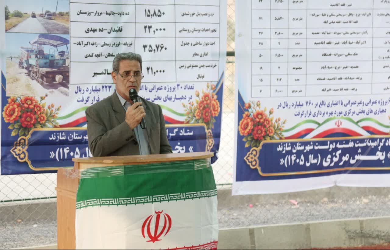 تخصیص ۲۹۷۰ میلیارد ریال اعتبار برای محرومیتزدایی از روستاهای شازند