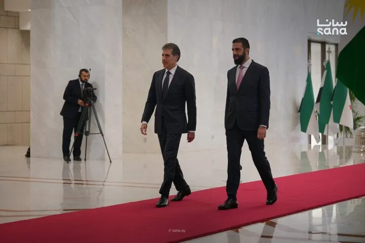 دیدار نیچروان بارزانی و ابو محمد الجولانی؛ نخستین سفر رسمی به سوریه