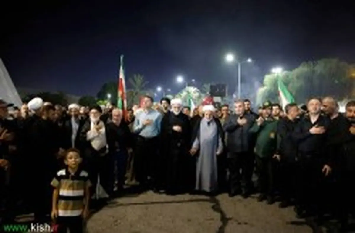 تجلی شور حسینی در کیش؛ اجتماع دلدادگان اربعین با حضور مسئولان