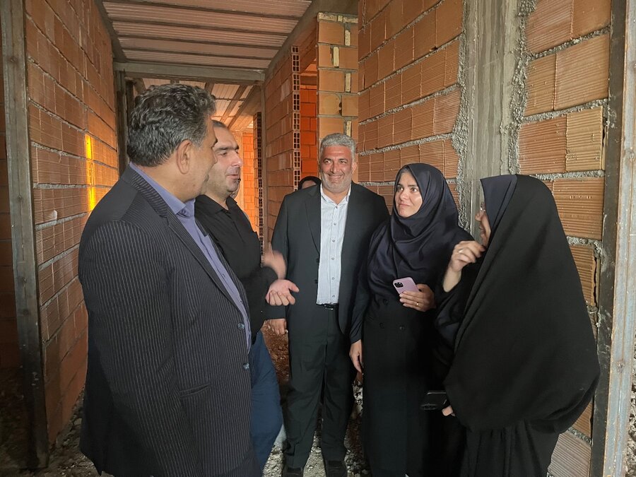 بازدید مسئولان از پروژه ساخت ساختمان اورژانس اجتماعی در میاندورود
