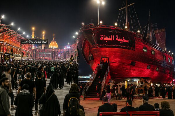 محرمشهر در قلب پایتخت؛ بازسازی سفر معنوی اربعین با پرچمها و نورها