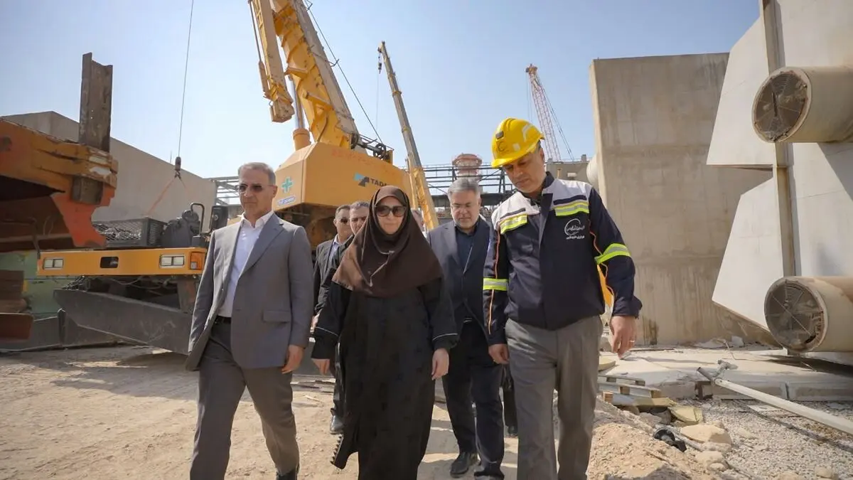 بازدید شینا انصاری از شرکت فجر انرژی خلیج فارس و بررسی روند بازسازی نیروگاه